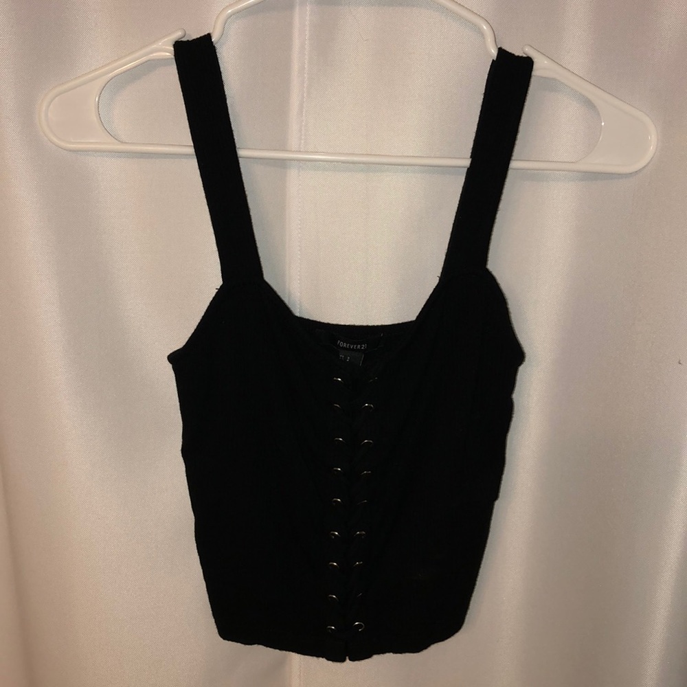 Forever 21 lace-up crop top - Picture 1 of 2